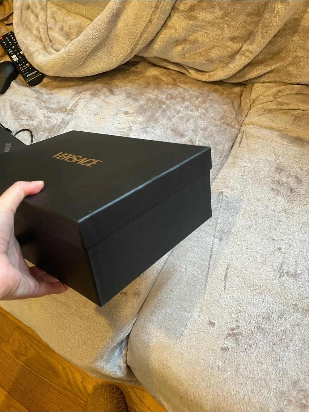 NWOT authentic Versace black shoebox